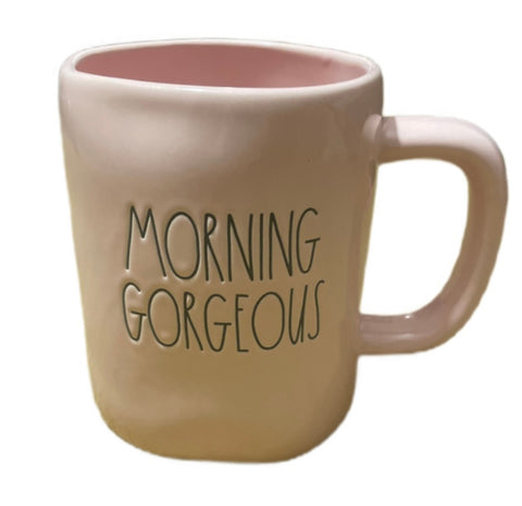 RAE DUNN Pink Ceramic Mug - MORNING GORGEOUS