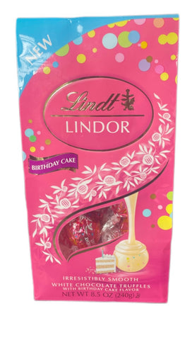 Lindt Lindor White Chocolate Truffles - BIRTHDAY CAKE