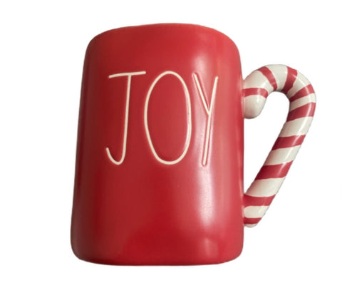 RAE DUNN Red Ceramic Mug - JOY
