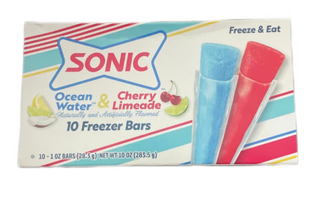 Sonic Freezer Bars Ice Pops - OCEAN WATER & CHERRY LIMEADE