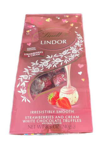 Lindt Lindor White Chocolate Truffles - STRAWBERRIES & CREAM
