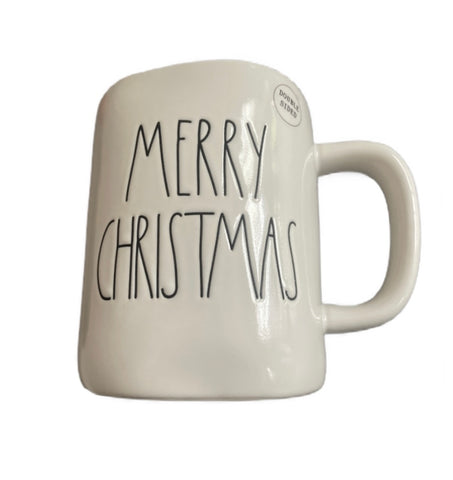 RAE DUNN Cream Ceramic Mug - MERRY CHRISTMAS