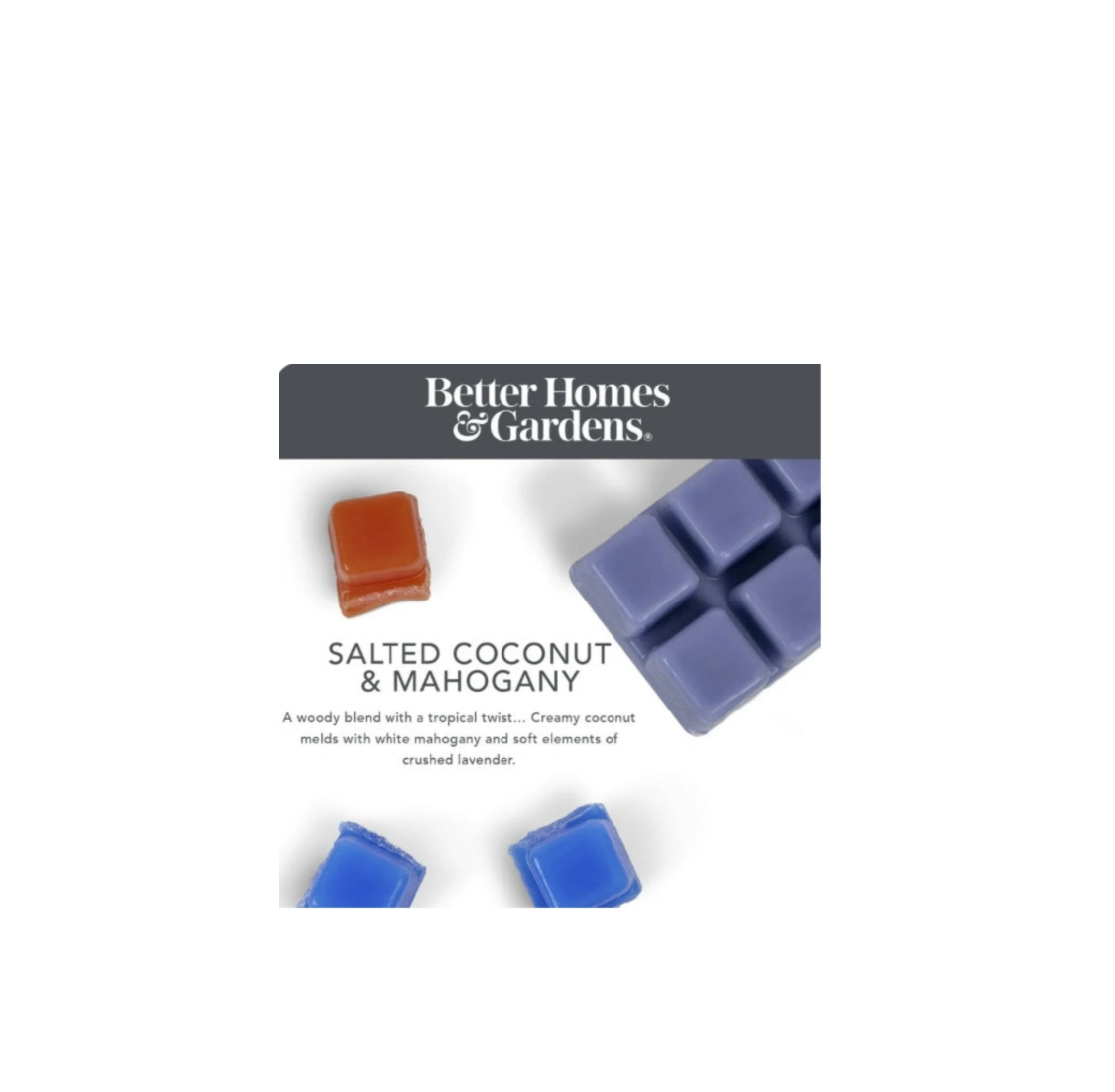 Better Homes And Gardens Wax Melts Salted Coconut And Mahogany Scent Notes