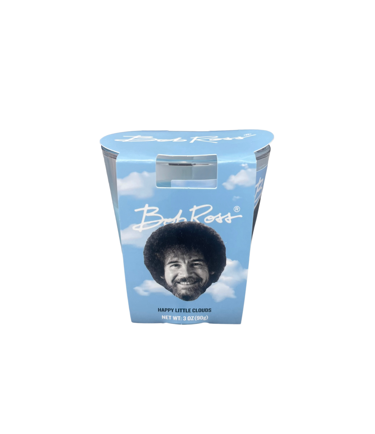 Bob Ross Single Wick Scented Candle Happy Little Clouds