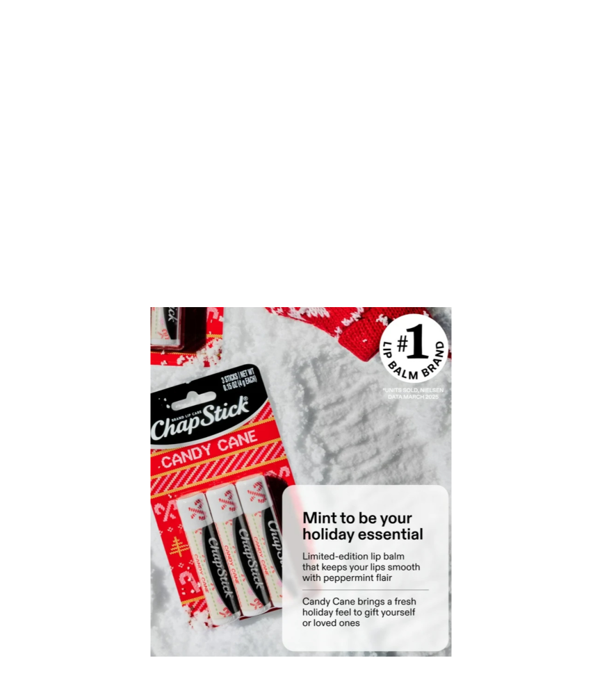 Chapstick 3 Set Lip Balm Candy Cane Mint To Be Your Holiday Essential