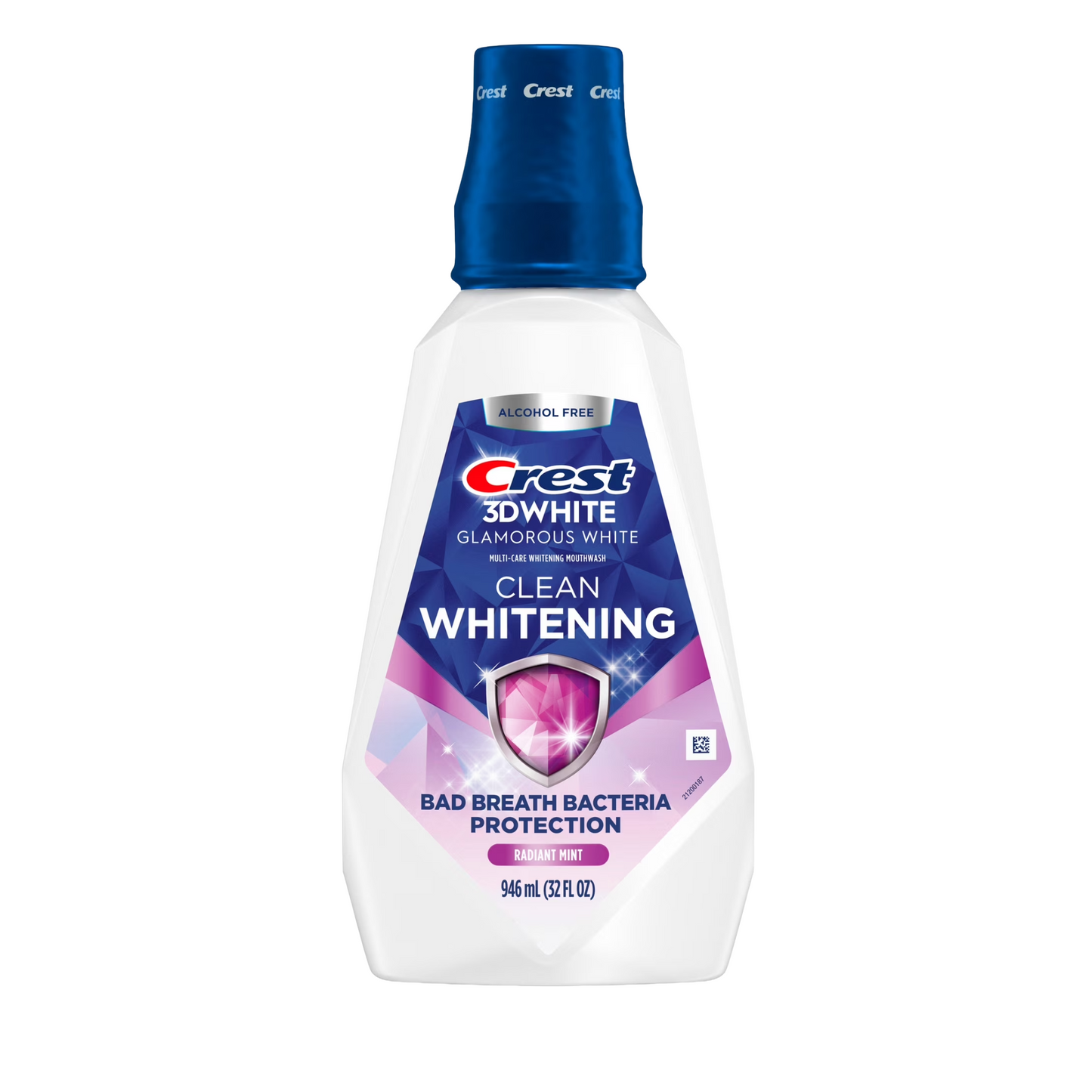 Crest 3D White Glamorous White Mouthwash Clean Whitening Radiant Mint