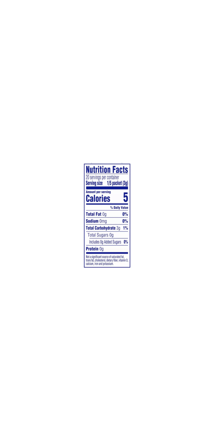 Crystal Light Drink Mix Pink Lemonade Nutritional Information