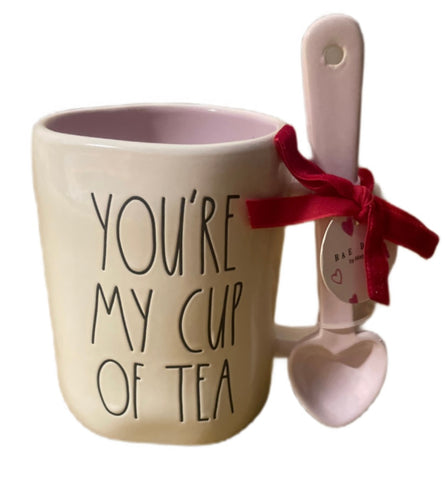 RAE DUNN Ceramic Mug & Spoon - YOU’RE MY CUP OF TEA
