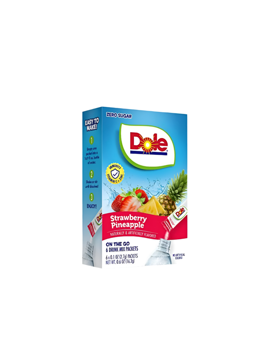Dole Drink Mix Strawberry Pineapple Zero Sugar Front View