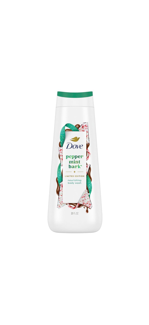 Dove Nourishing Body Wash Peppermint Bark Bottle Front View