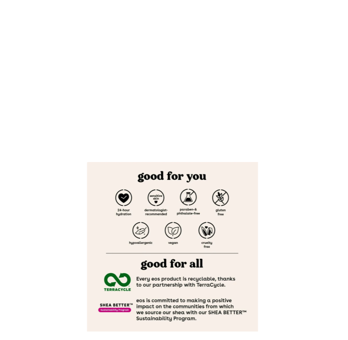 EOS 24 Hour Moisture Body Lotion Vanilla Cashmere Good For You