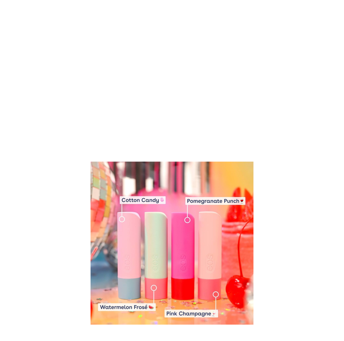 EOS 4 Lip Balm Set Party Vibes Individual Sticks