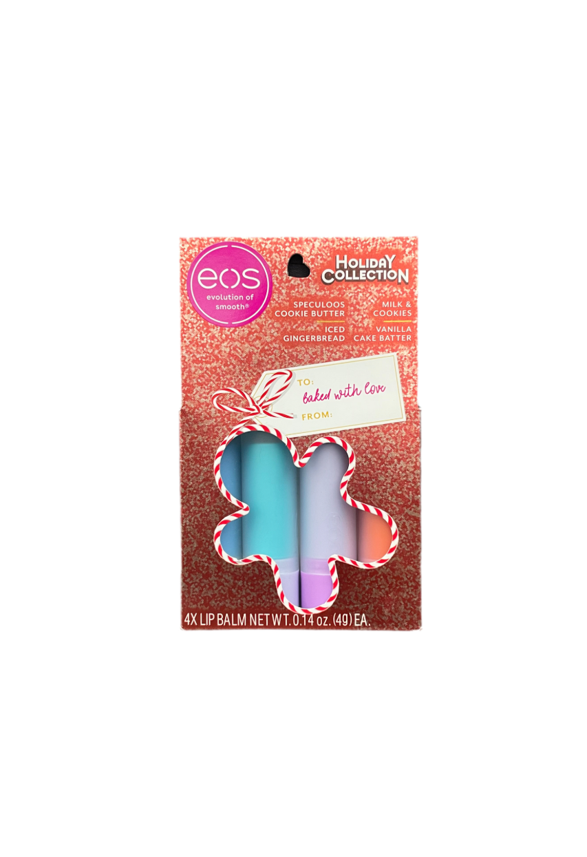 EOS 4 Piece Lip Balm Set Holiday Collection Front View