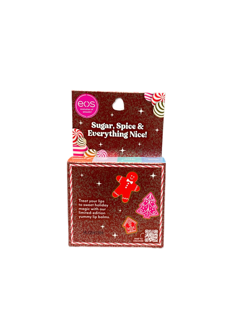 EOS 4 Piece Lip Balm Set Holiday Collection Rear View