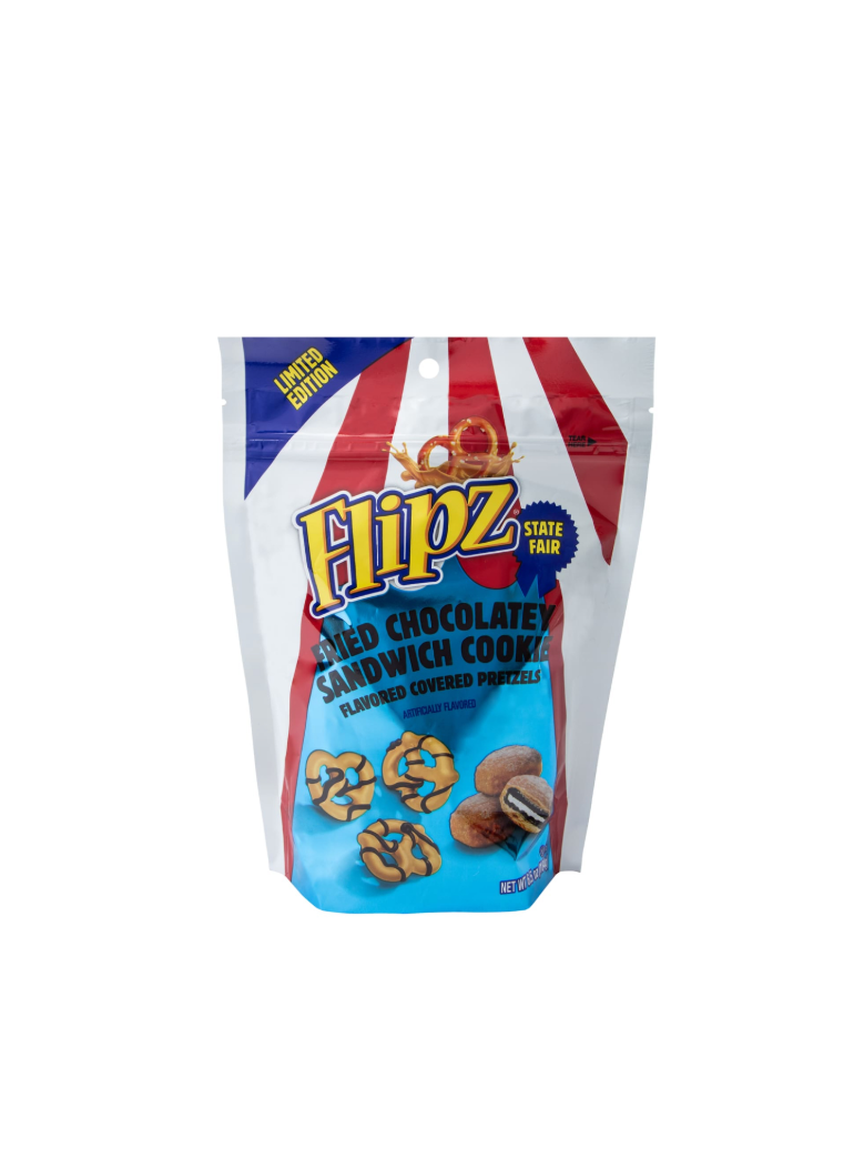 Flipz Covered Pretzels Fried Chocolatey Sandwich Cookie Packet Front View