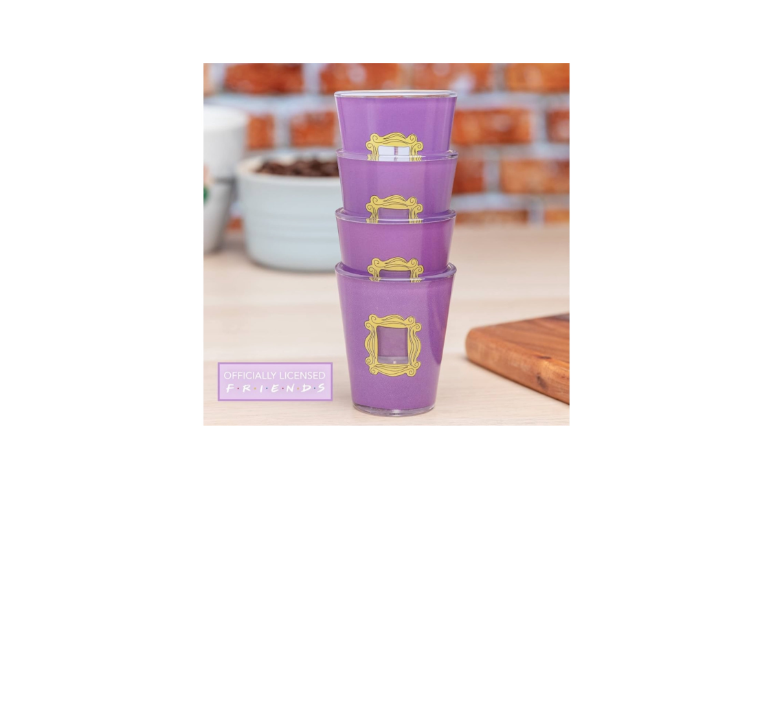Friends 4 Set Shot Glasses Monica's Apartment Door Peephole Officially Licensed