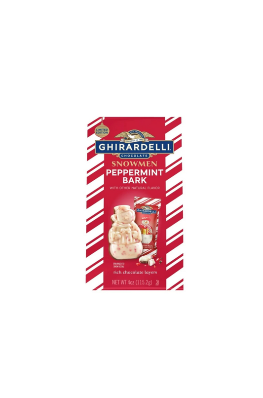 Ghirardelli Chocolate Peppermint Bark Snowmen