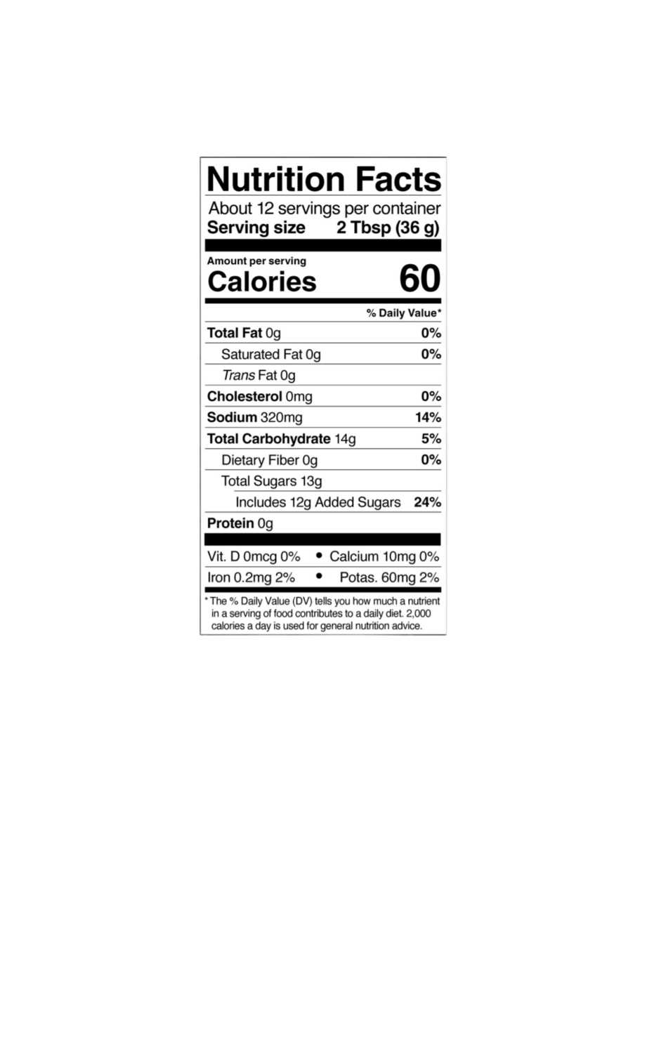 Guy Fieri's Flavortown BBQ Sauce Hot Honey Nutritional Information