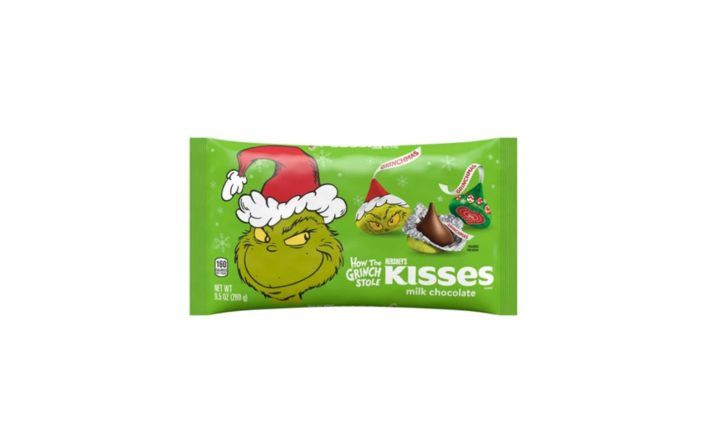 Hershey's Kisses How The Grinch Stole Christmas Milk Chocolate Bag Front View