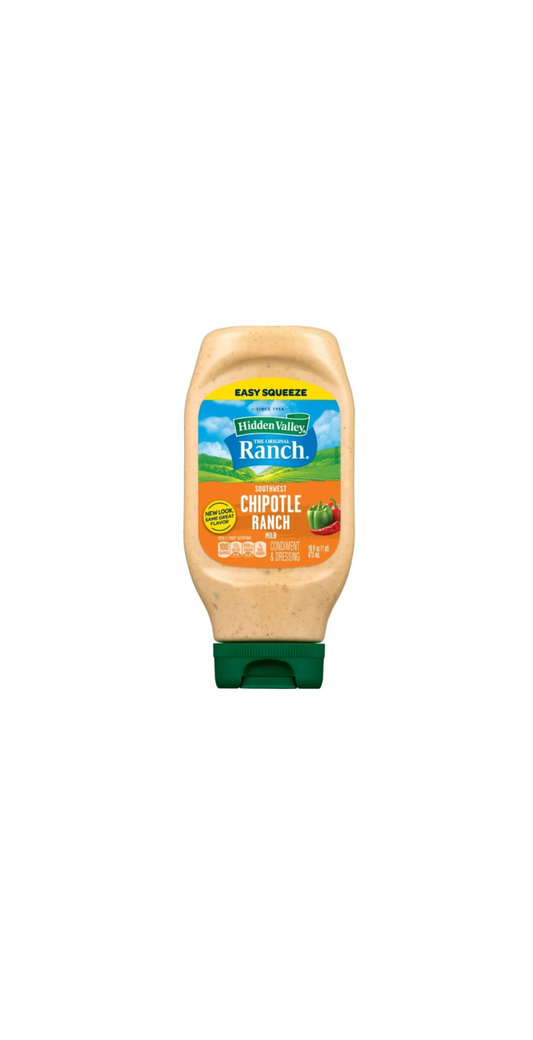 Hidden Valley Ranch Dressing Southwest Chipotle Ranch Bottle Front View