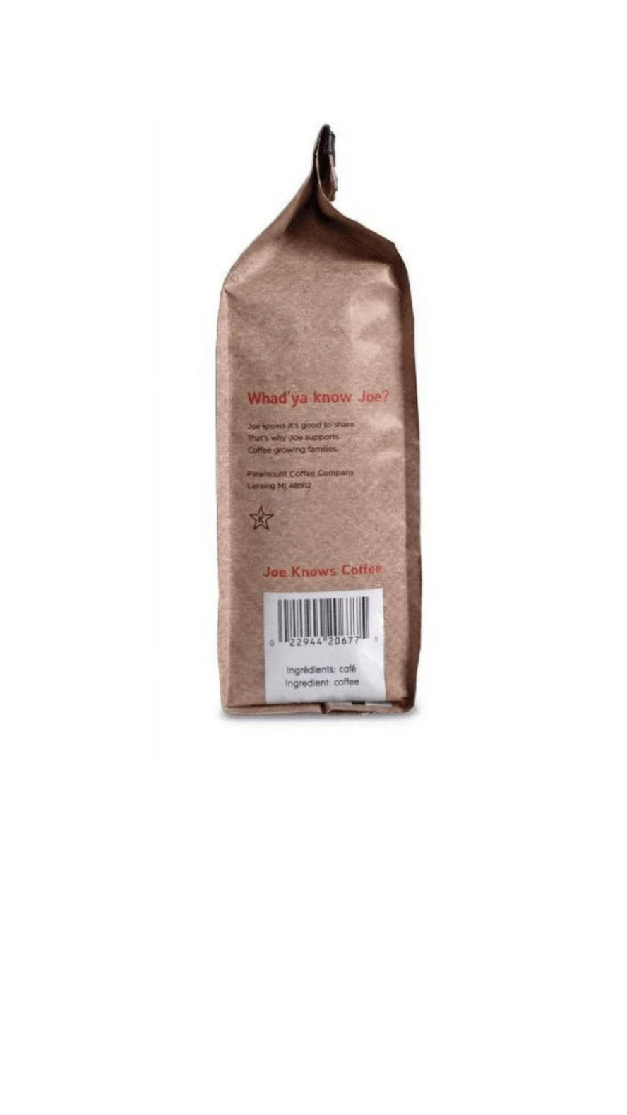 Joe Knows Coffee Ground Coffee Tall Dark And Handsome Blend Side Of Bag