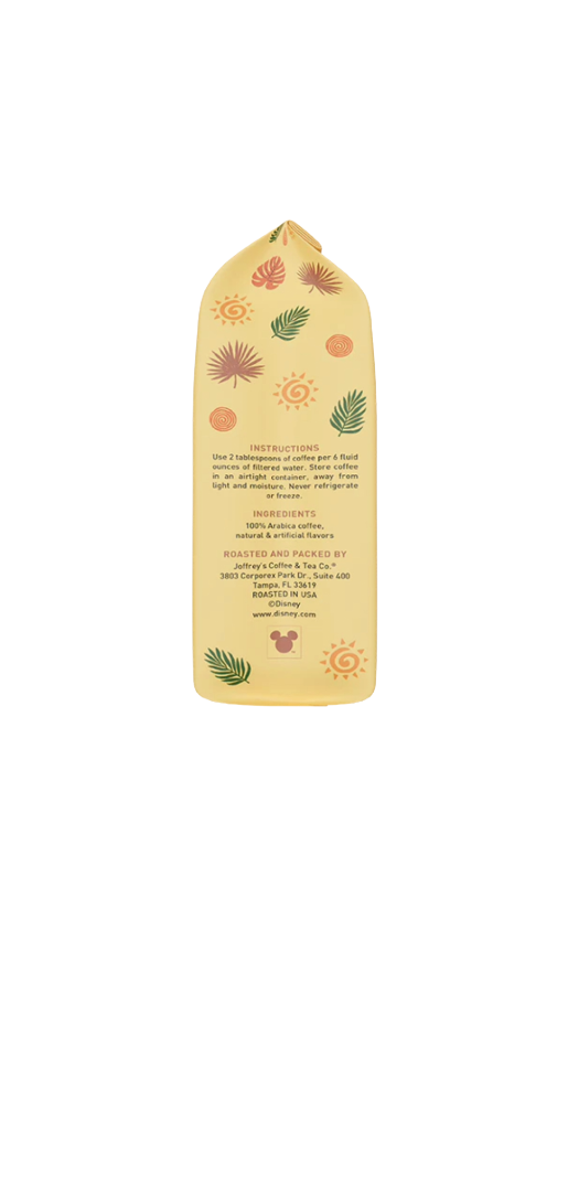 Joffrey’s Ground Coffee The Lion King Pride Rock Blend Side View Ingredients