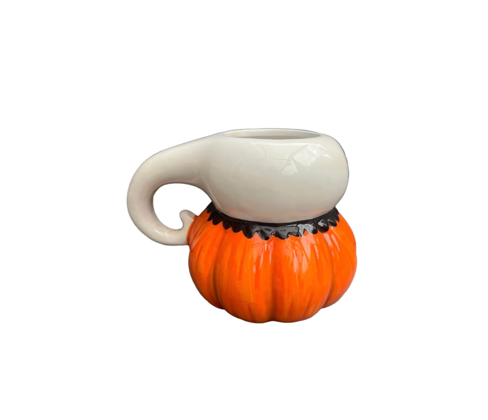 Johanna Parker Ceramic Mug Ghost Pumpkin Rear View