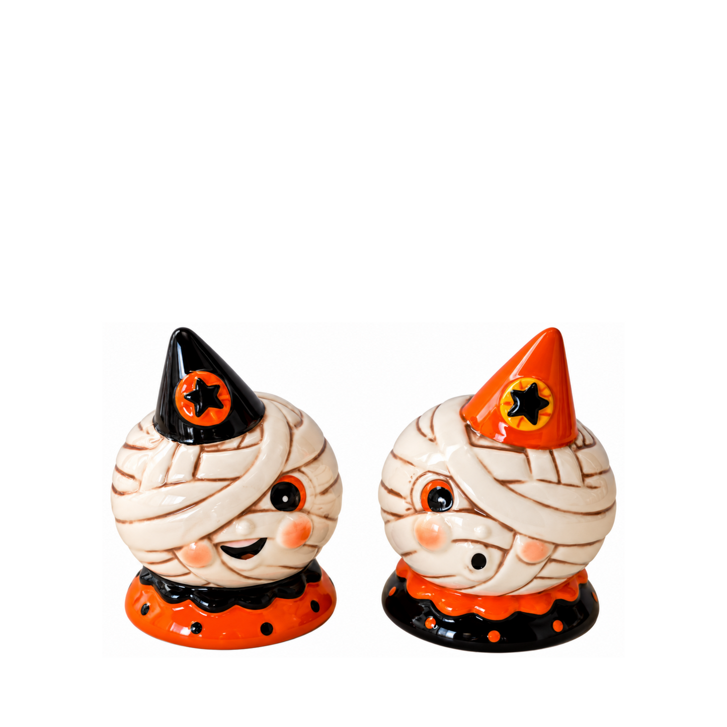 Johanna Parker Ceramic Salt & Pepper Shakers Mummies