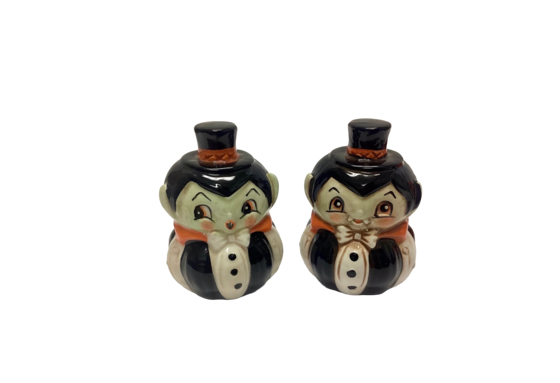 Johanna Parker Ceramic Salt & Pepper Shakers Vampires