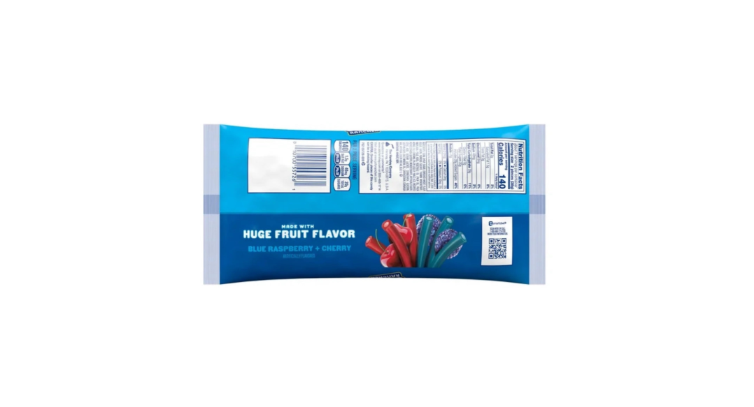 Jolly Rancher Ropes Blue Raspberry And Cherry Packet Rear View