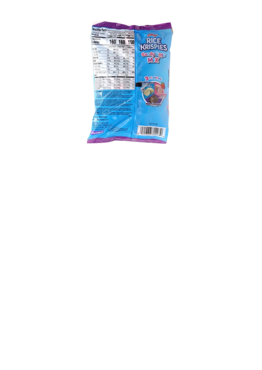 Kellogg's Rice Krispies Candy Egg Mix Bag Rear View
