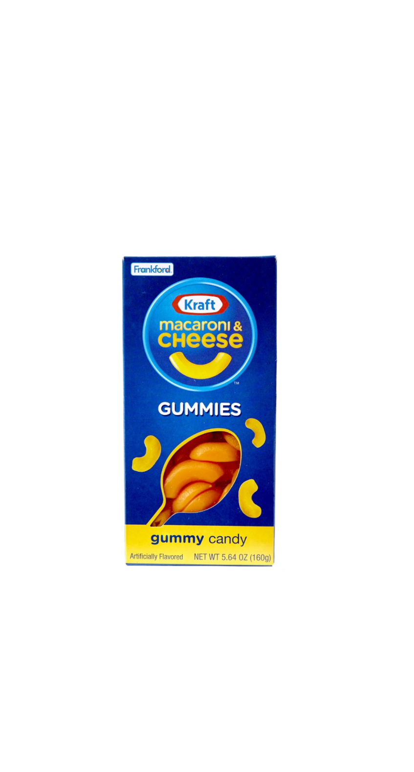 Kraft Mac & Cheese Gummy Candy Fruit Flavored Box Front View