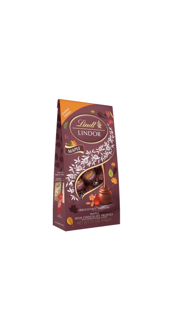 Lindt Lindor Milk Chocolate Truffles Maple