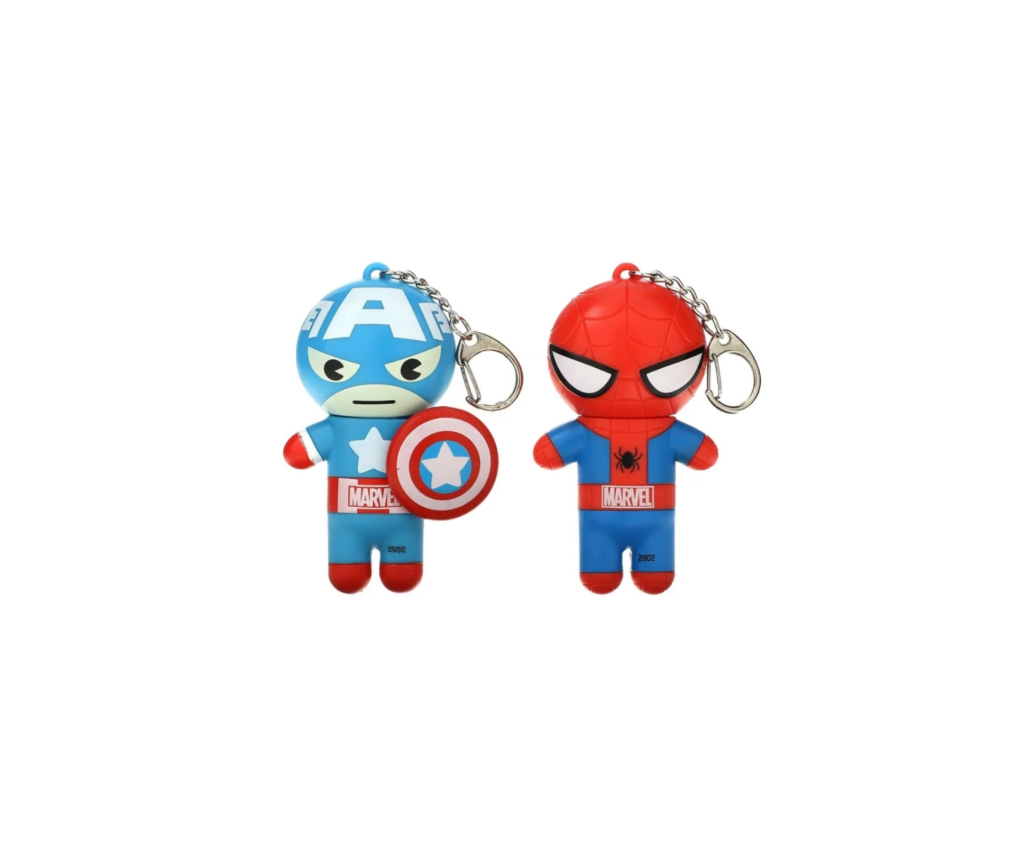 Lip Smacker 2 Lip Balm And Keyring Set Marvel Spider Man And Captain America Unpackaged