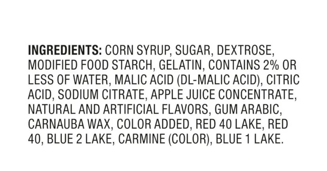 Nerds Gummy Clusters Grape Strawberry Blitz Ingredients