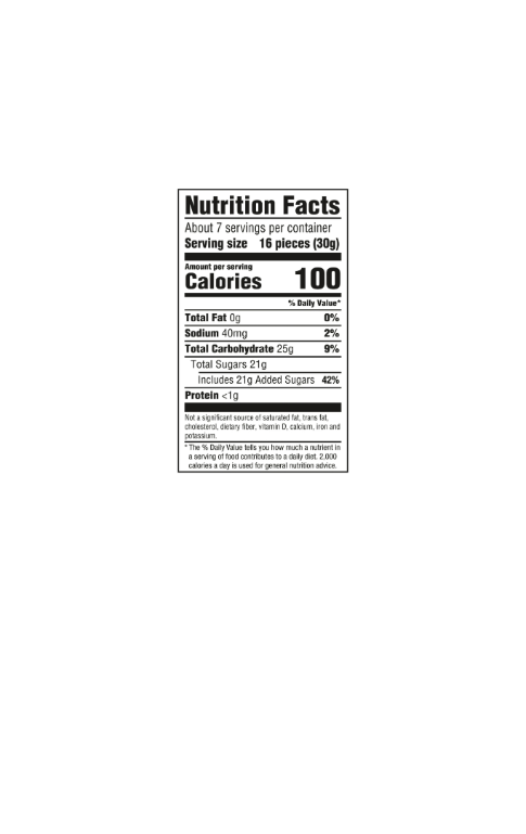 Nerds Gummy Clusters Spooky Nutritional Information