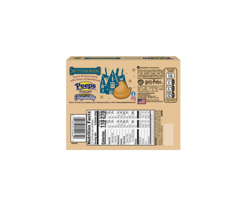 Peeps Marshmallow Chicks Harry Potter Butterbeer Rear View