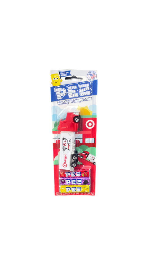 Pez Target Delivery Truck Dispenser And Sweets Front View