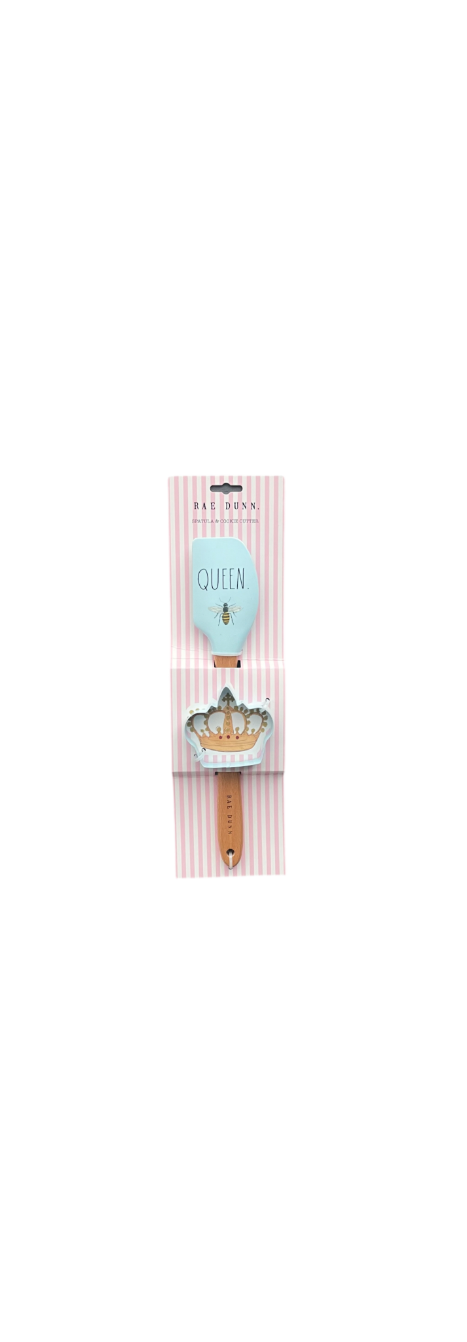 Rae Dunn 2 Piece Spatula And Cookie Cutter Set Queen Bee
