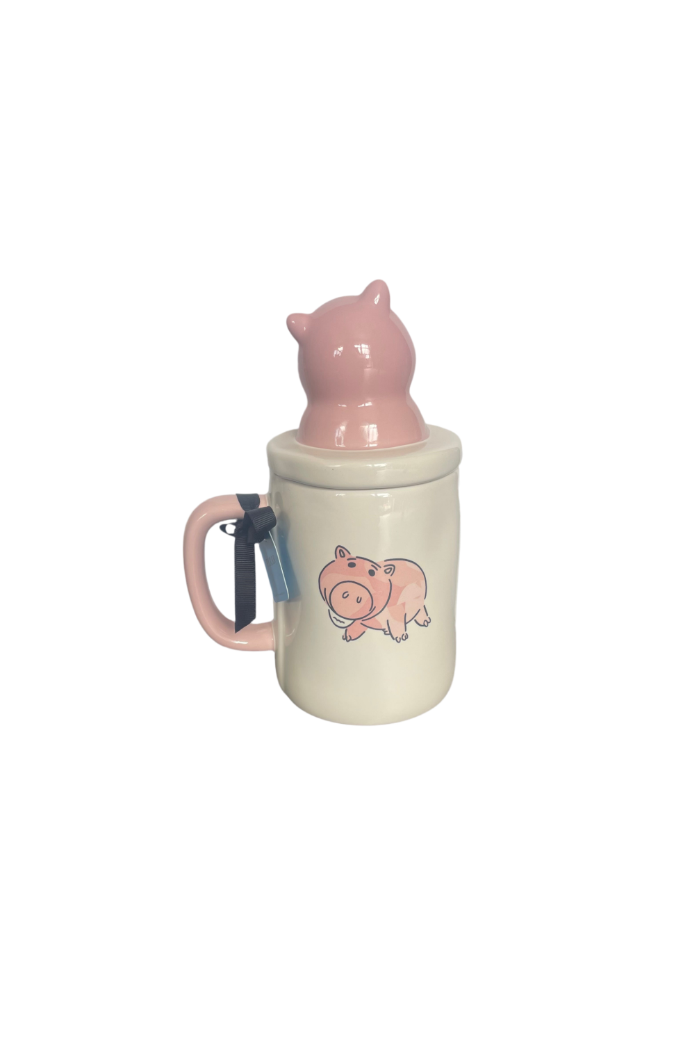 Rae Dunn Cream Mug And Topper Pixar Toy Story Hamm Rear View