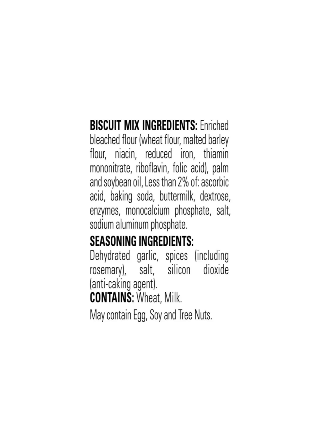 Red Lobster Biscuit Mix Rosemary Garlic Parmesan Ingredients