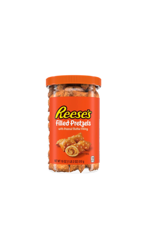 Reese's Filled Pretzels With Peanut Butter Filling Jar