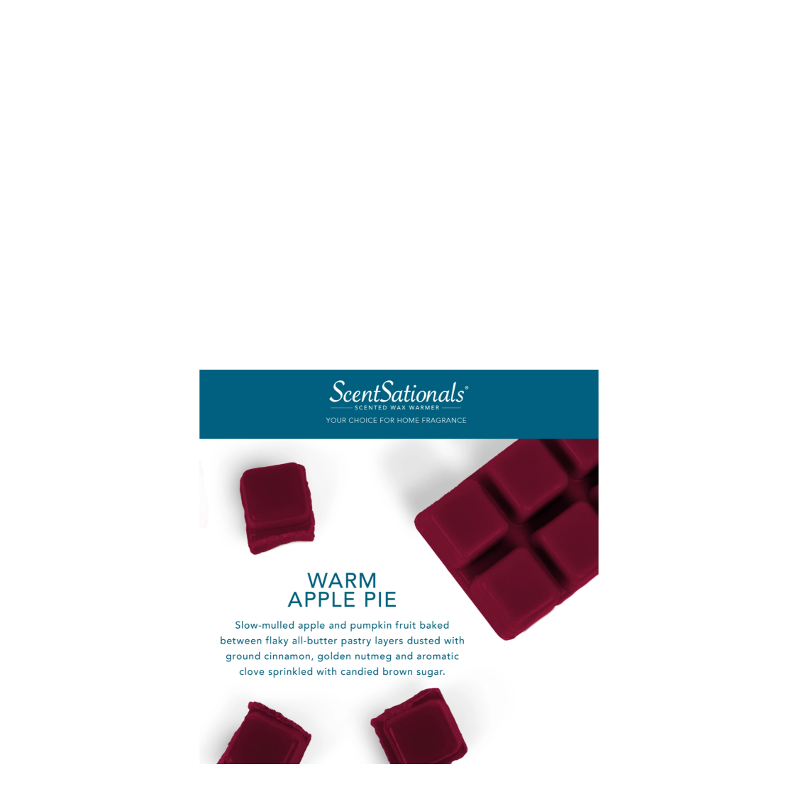 ScentSationals 6 Wax Melts Warm Apple Pie Scent Scent Notes