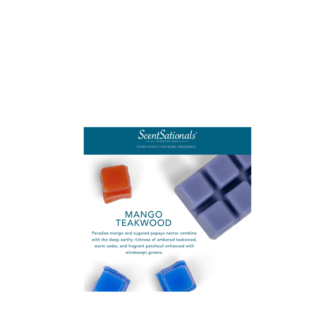 Scentsationals Wax Melts Mango Teakwood Scent Notes