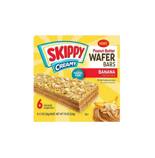 Skippy Creamy Peanut Butter Wafer Bars Banana