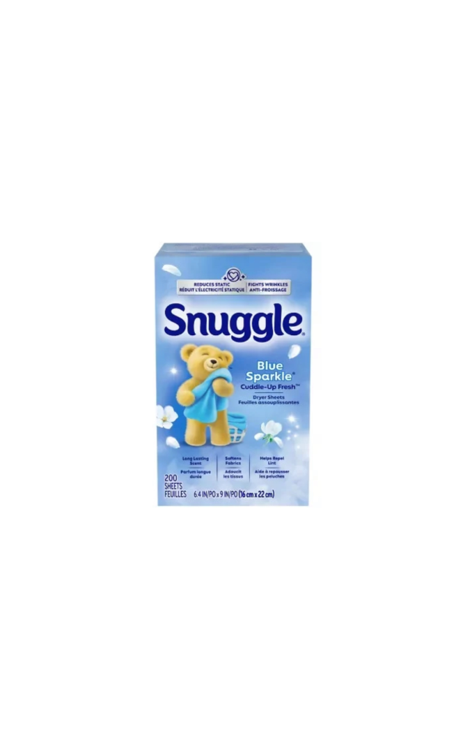 Snuggle Tumble Dryer Sheets 200 Sheets Blue Sparkle Box