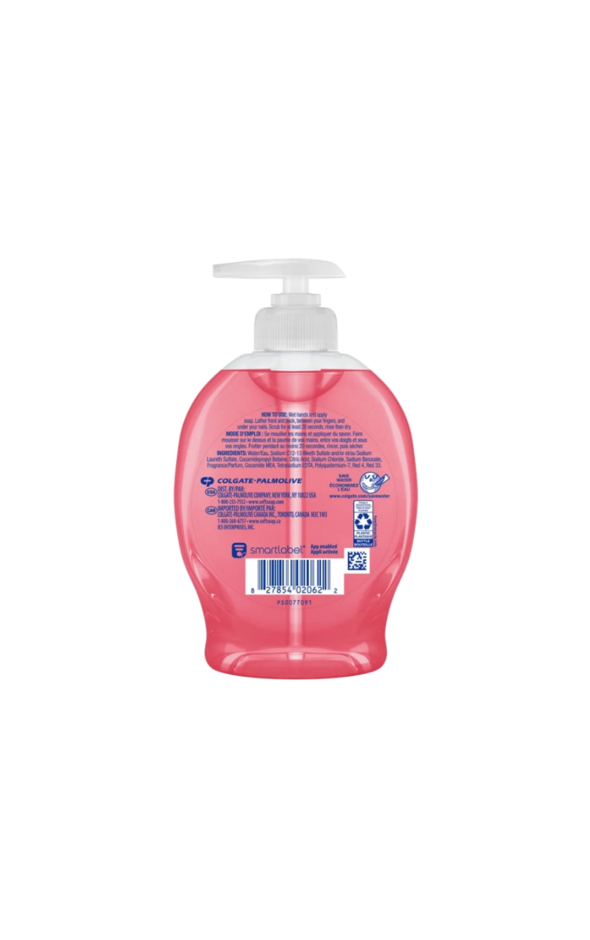 Softsoap Liquid Hand Soap Watermelon Bottle Rear View