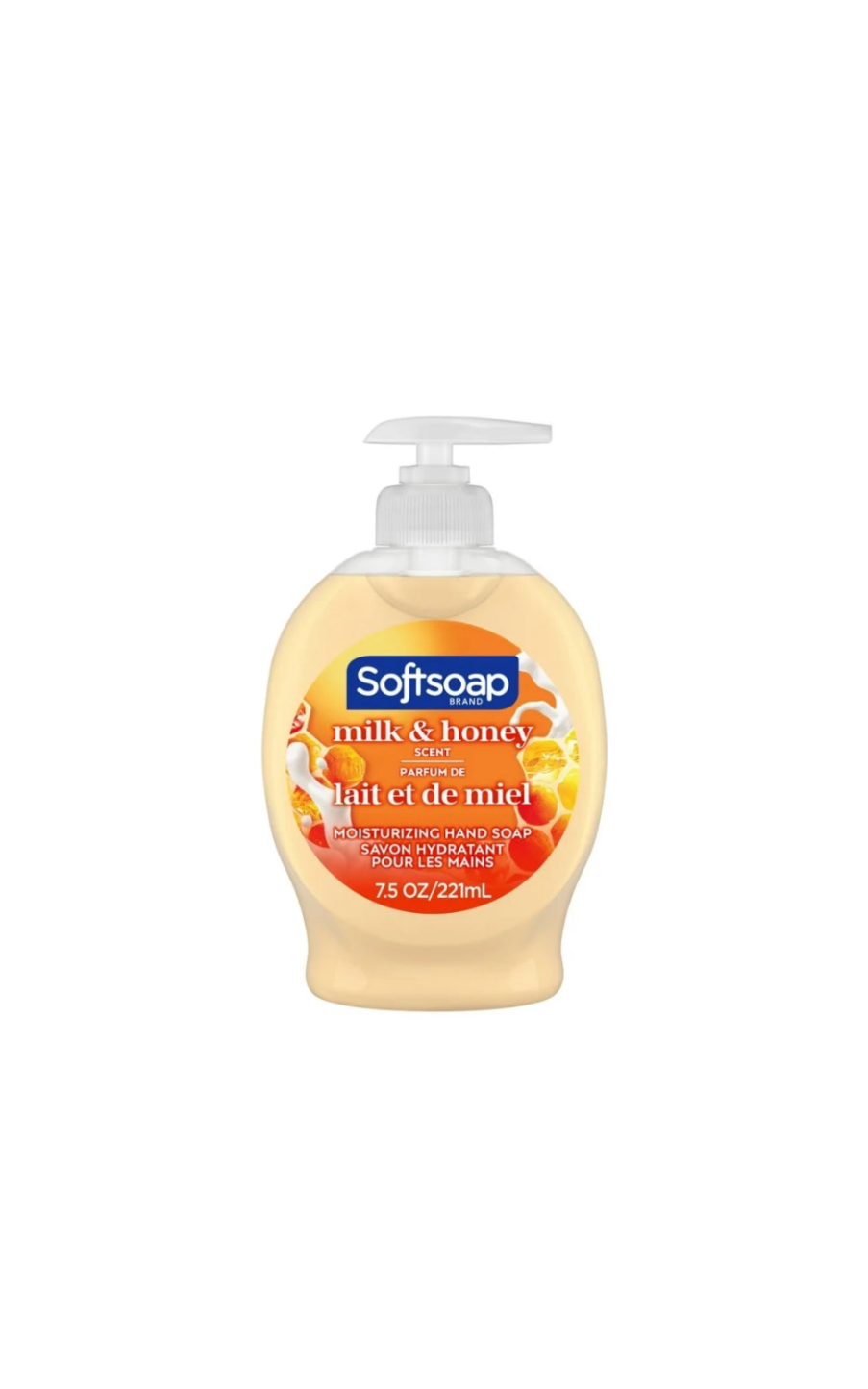 Softsoap Moisturizing Liquid Hand Soap Milk And Honey Bottle Front View
