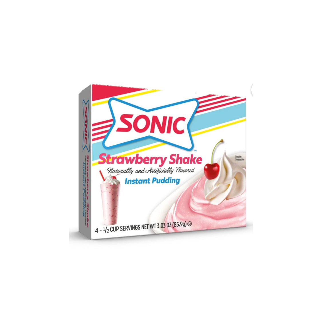 Sonic Instant Pudding Mix Strawberry Shake Front View