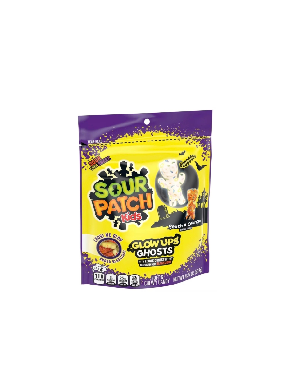 Sour Patch Kids Soft & Chewy Candy Glow Ups Ghosts